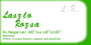 laszlo rozsa business card